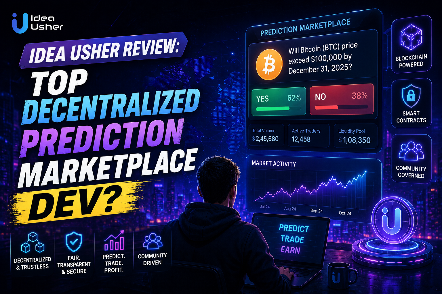 Idea Usher Review: Top Decentralized Prediction Marketplace Dev?