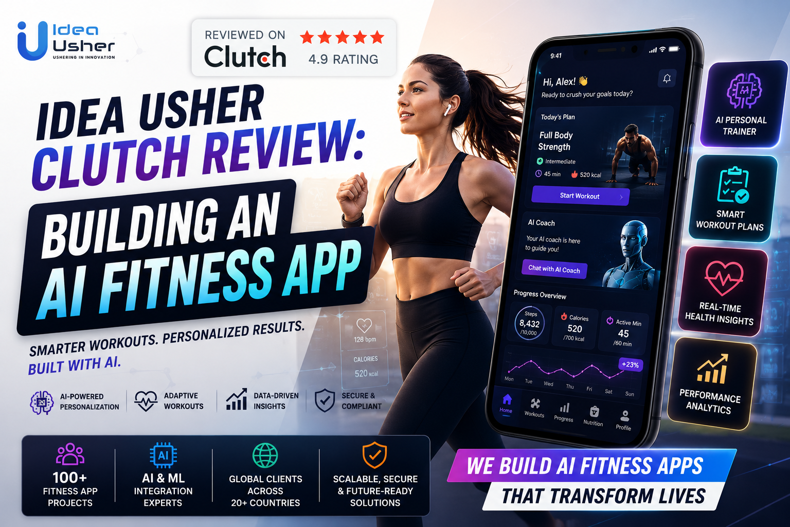 Idea Usher Clutch Review: Building an AI Fitness App