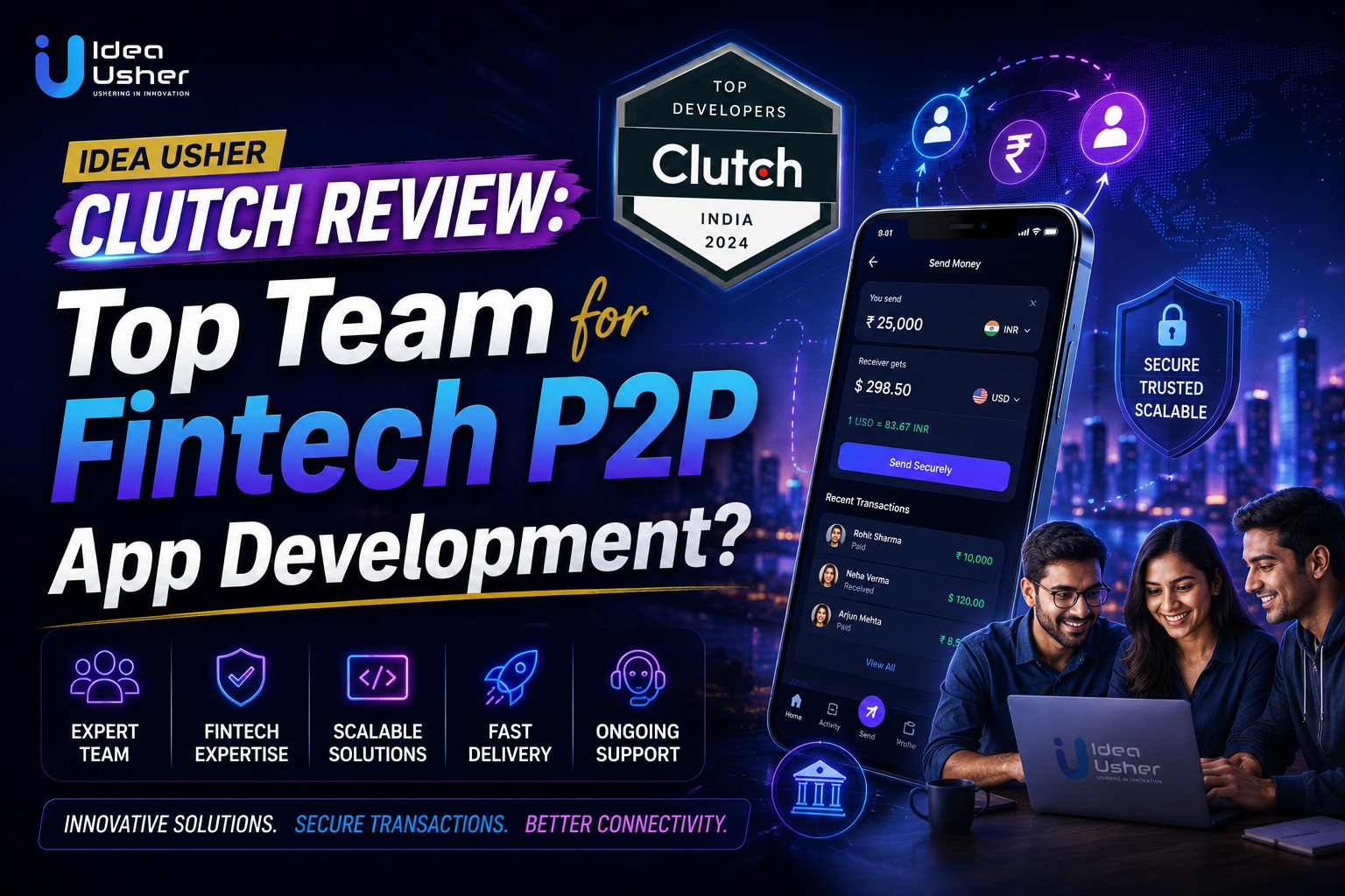 Idea Usher Clutch Review: Top Team for Fintech P2P App Development?
